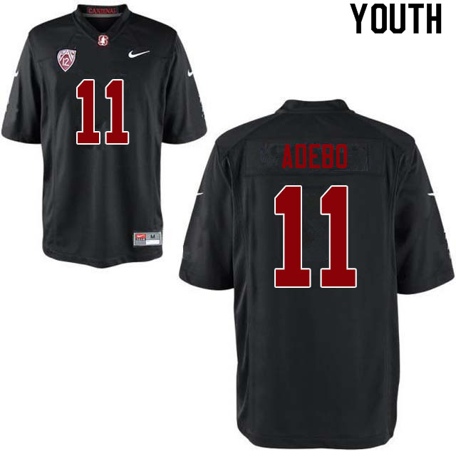 Youth #11 Paulson Adebo Stanford Cardinal College Football Jerseys Sale-Black - Click Image to Close